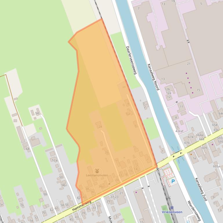 Kaart van postcodegebied 7671JA.