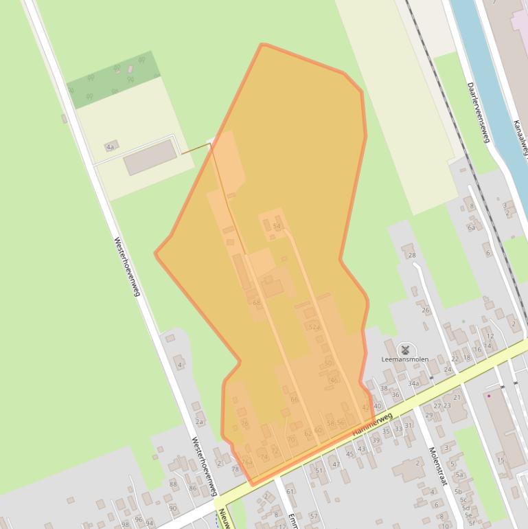 Kaart van postcodegebied 7671JB.