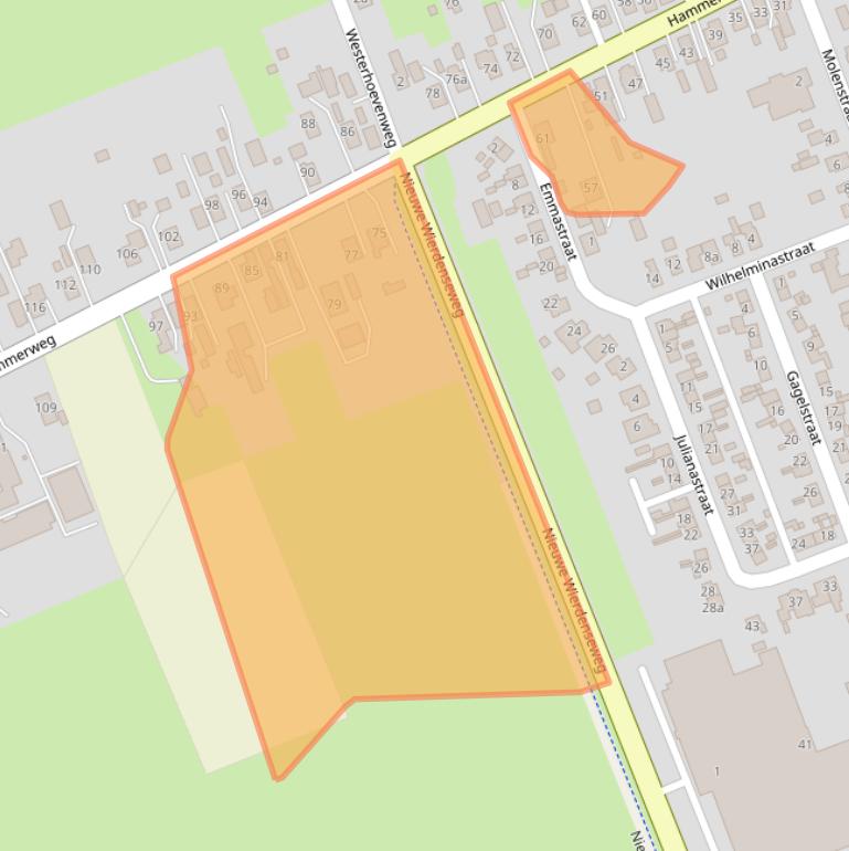 Kaart van postcodegebied 7671JG.