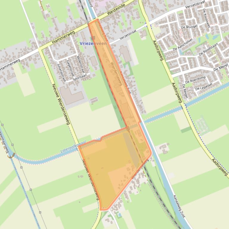Kaart van postcodegebied 7671JK.