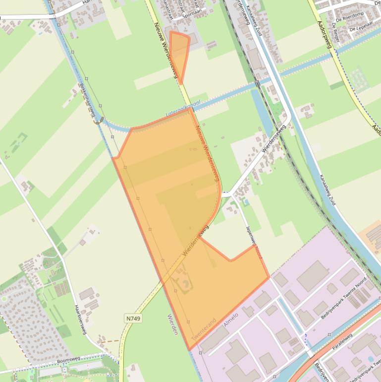 Kaart van postcodegebied 7671JL.