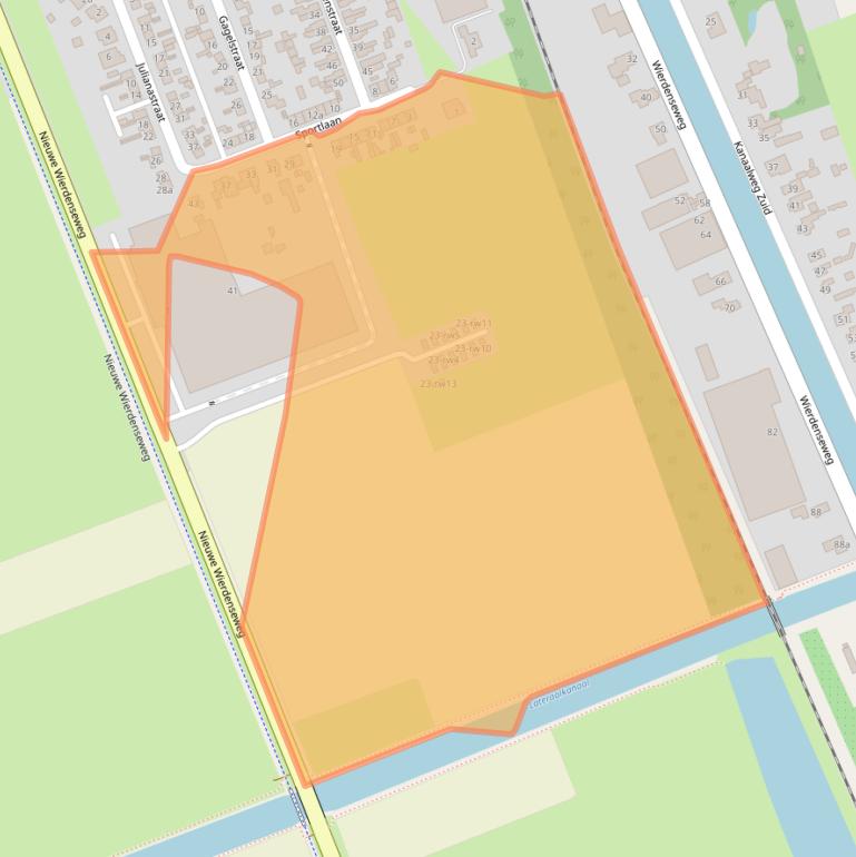 Kaart van postcodegebied 7671JV.