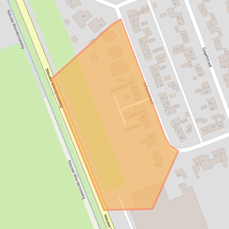 Kaart van postcodegebied 7671JX.