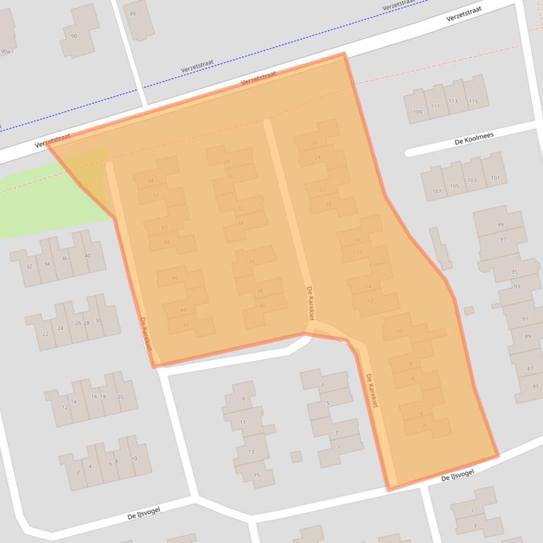 Kaart van postcodegebied 7671LA.