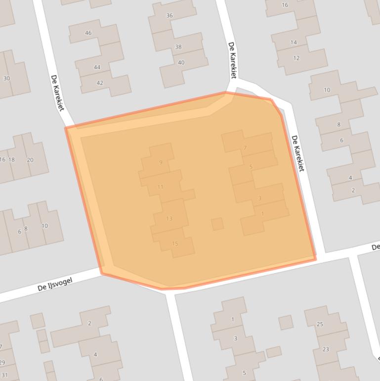Kaart van postcodegebied 7671LB.