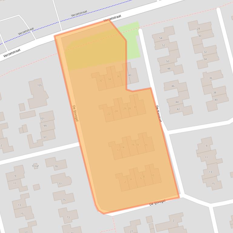 Kaart van postcodegebied 7671LC.