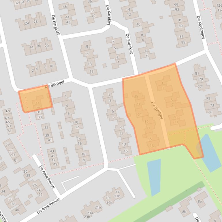 Kaart van postcodegebied 7671LE.