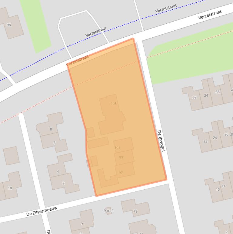 Kaart van postcodegebied 7671LH.