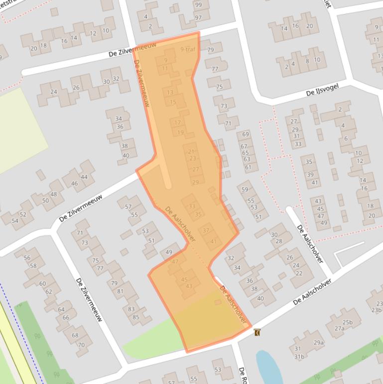 Kaart van postcodegebied 7671LM.