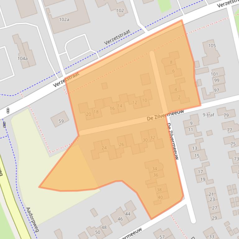 Kaart van postcodegebied 7671LP.