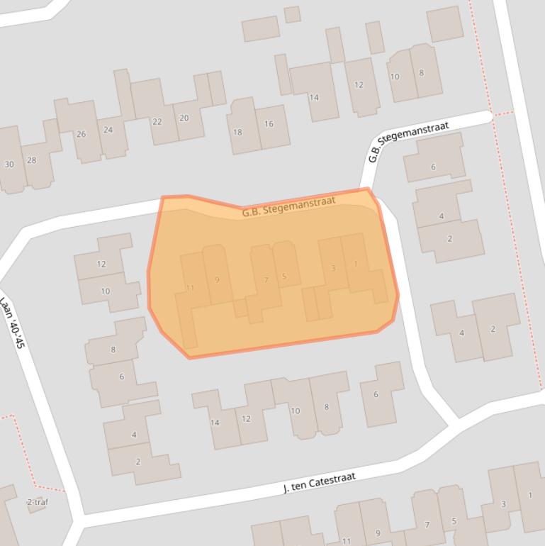 Kaart van postcodegebied 7671MD.