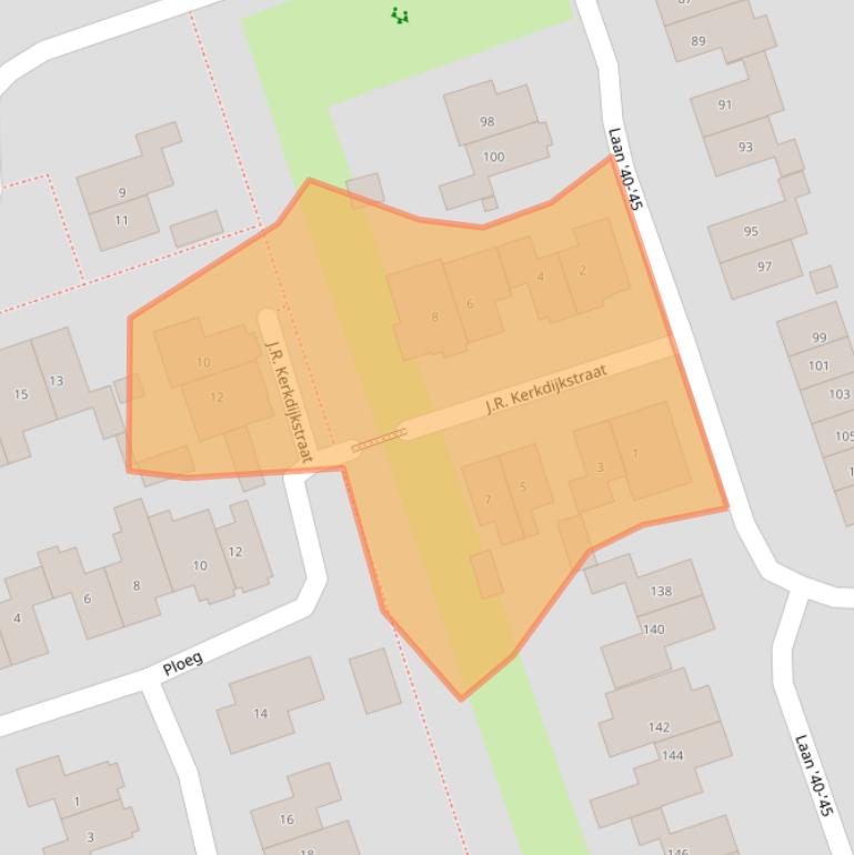 Kaart van postcodegebied 7671NA.