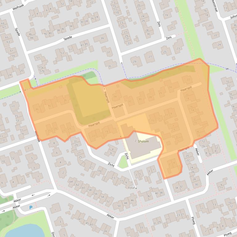 Kaart van postcodegebied 7671NC.