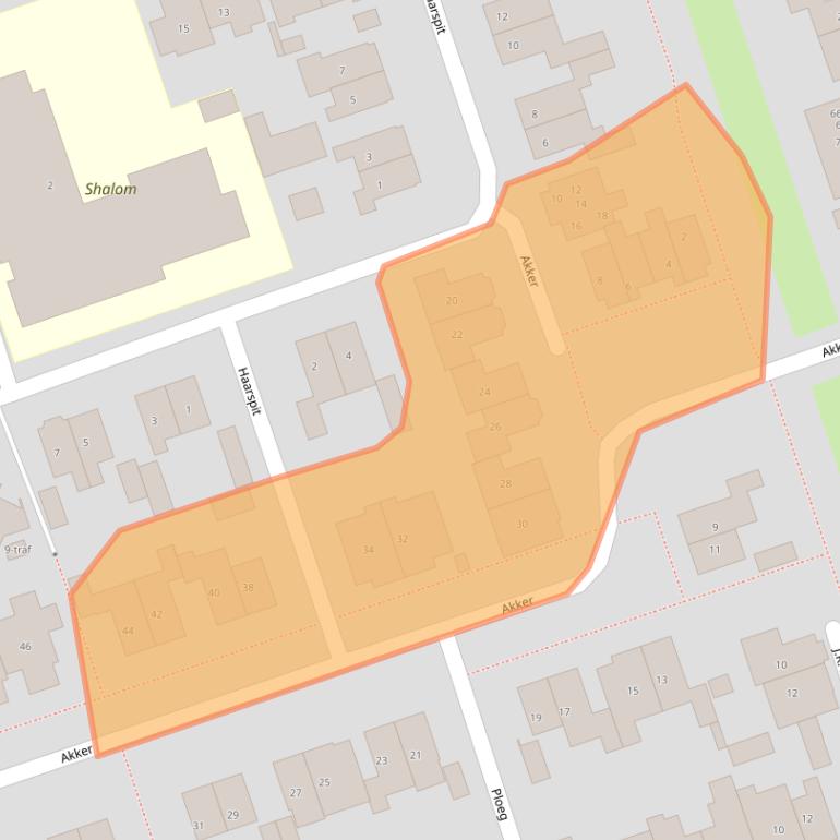 Kaart van postcodegebied 7671NG.