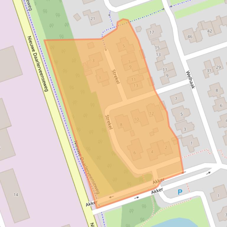 Kaart van postcodegebied 7671NV.