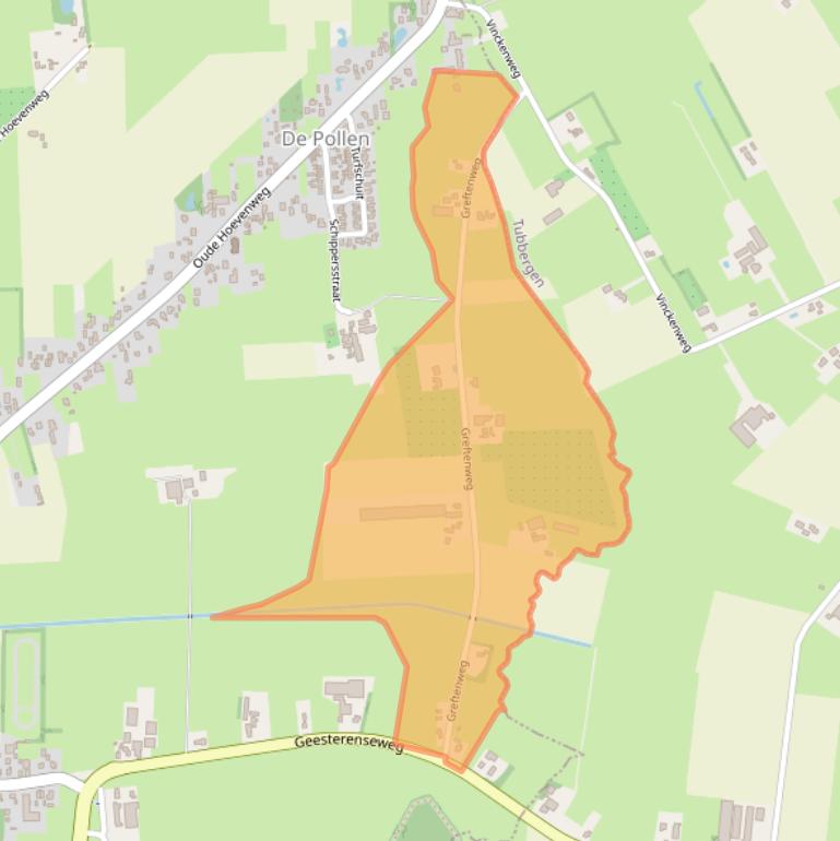 Kaart van postcodegebied 7671PC.