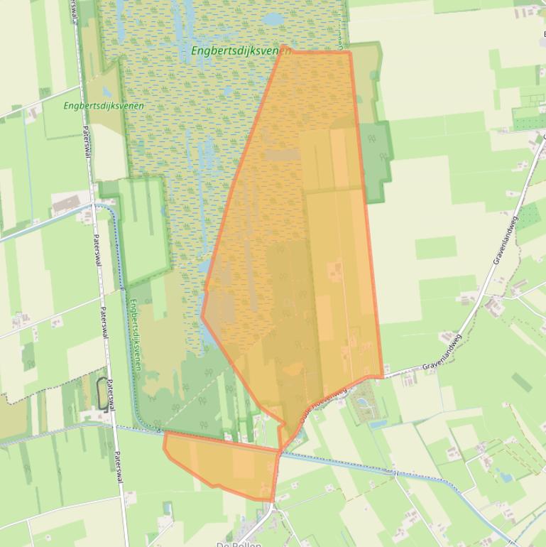 Kaart van postcodegebied 7671PL.