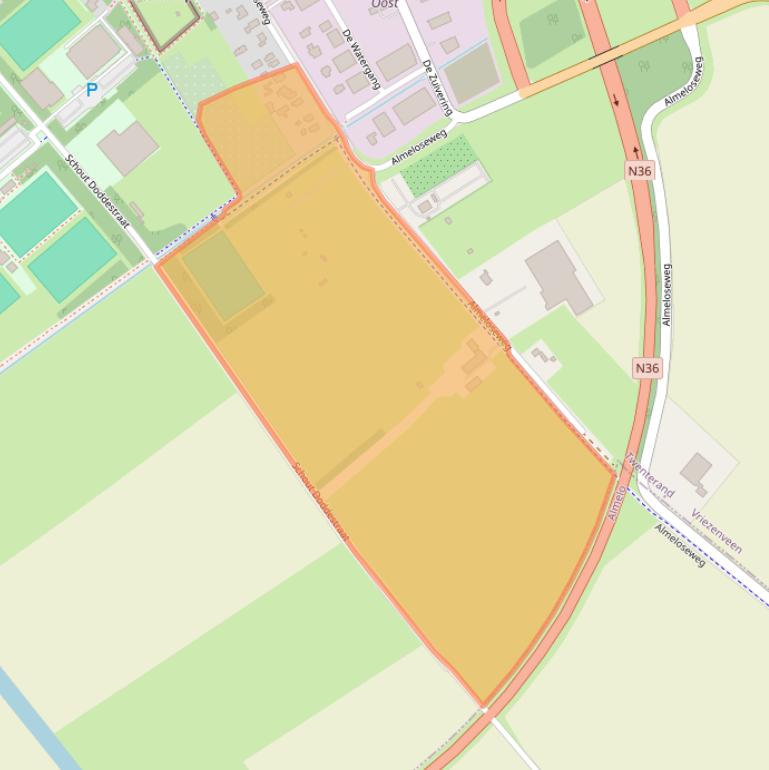 Kaart van postcodegebied 7671RH.