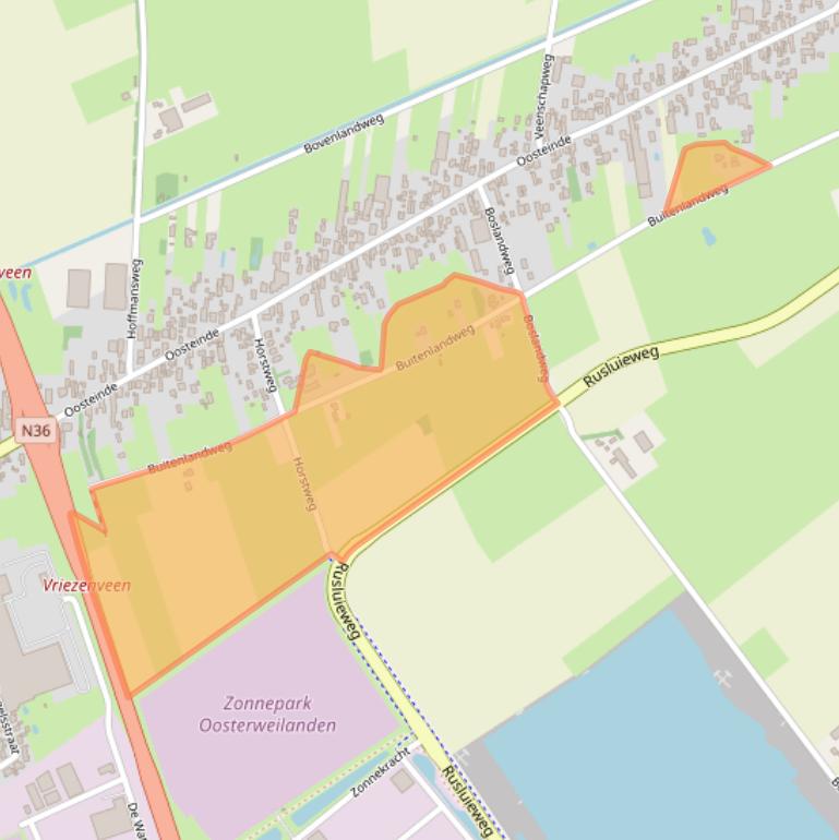 Kaart van postcodegebied 7671RK.