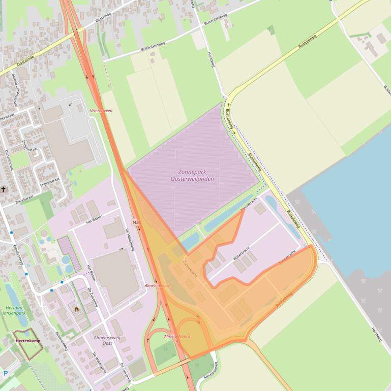 Kaart van postcodegebied 7671RP.