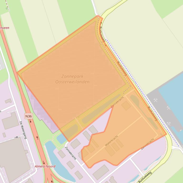 Kaart van postcodegebied 7671RS.