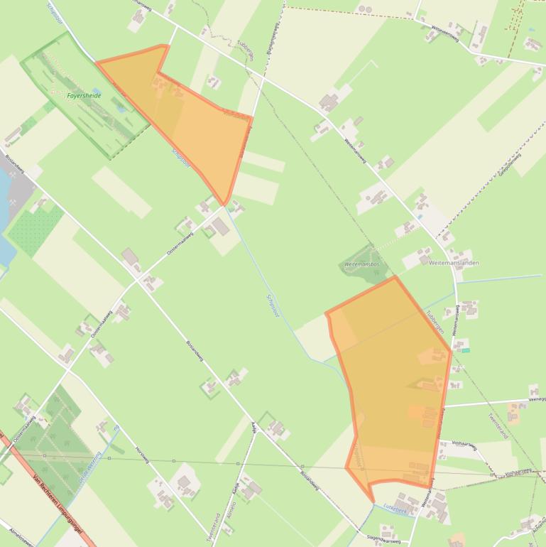 Kaart van postcodegebied 7671RW.