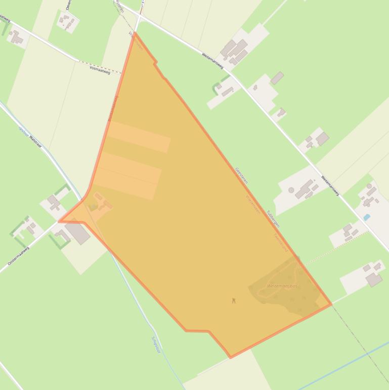 Kaart van postcodegebied 7671RZ.