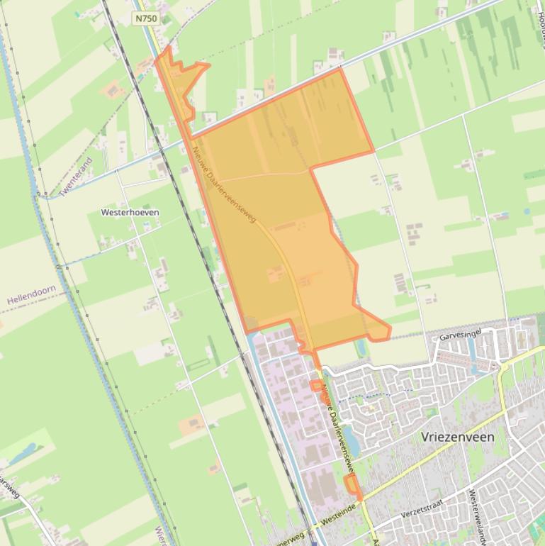Kaart van postcodegebied 7671SK.