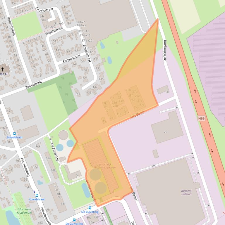Kaart van postcodegebied 7671ST.