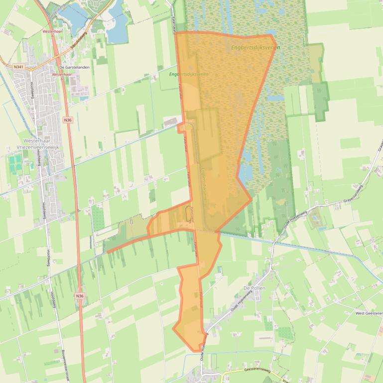 Kaart van postcodegebied 7671TB.