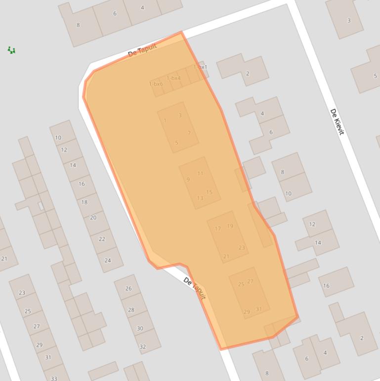 Kaart van postcodegebied 7671TX.