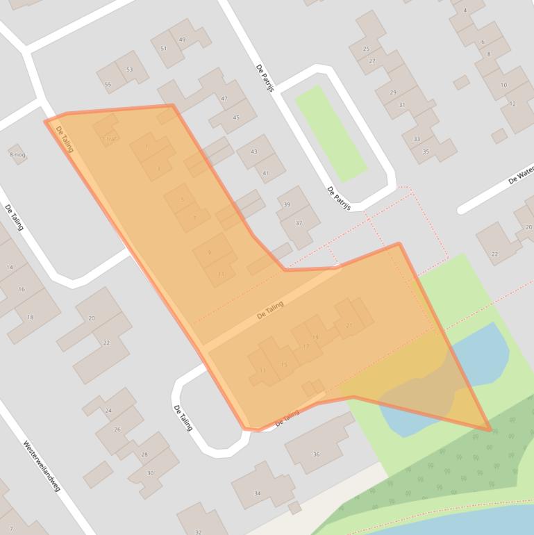 Kaart van postcodegebied 7671TZ.