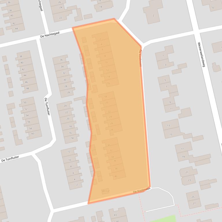 Kaart van postcodegebied 7671VP.