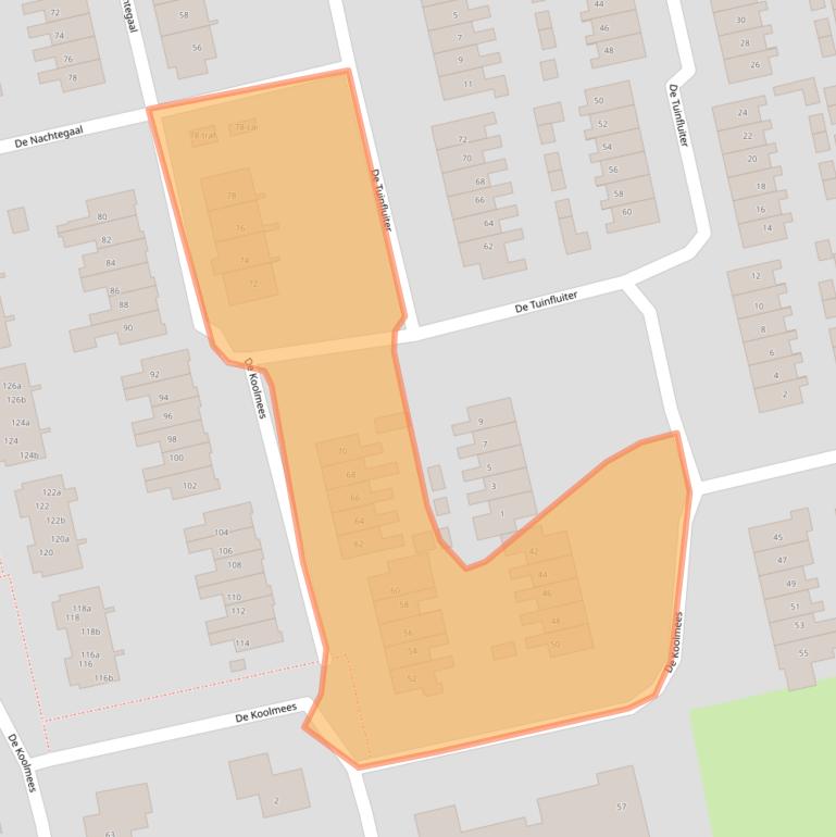 Kaart van postcodegebied 7671VR.