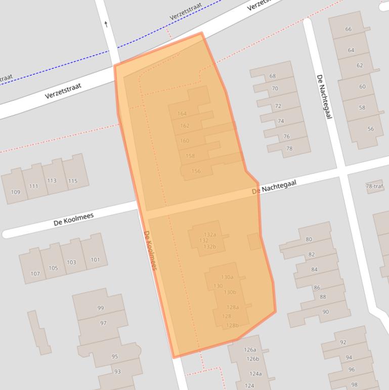 Kaart van postcodegebied 7671VT.