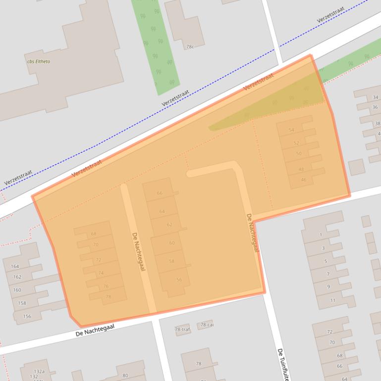 Kaart van postcodegebied 7671WC.