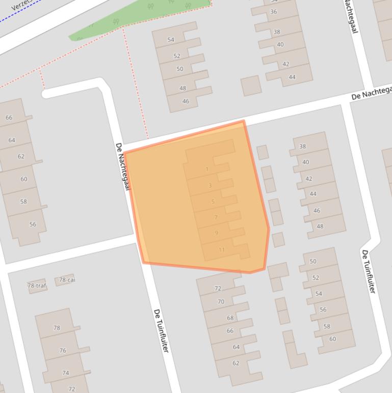 Kaart van postcodegebied 7671WD.