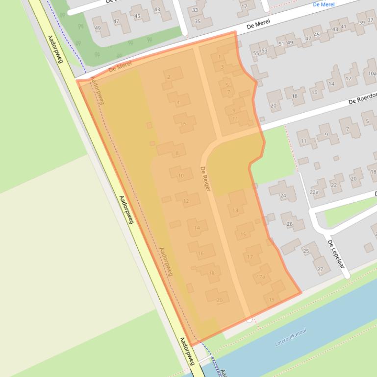 Kaart van postcodegebied 7671WN.