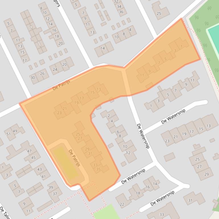 Kaart van postcodegebied 7671XC.