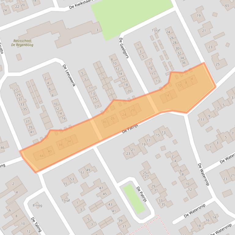 Kaart van postcodegebied 7671XD.