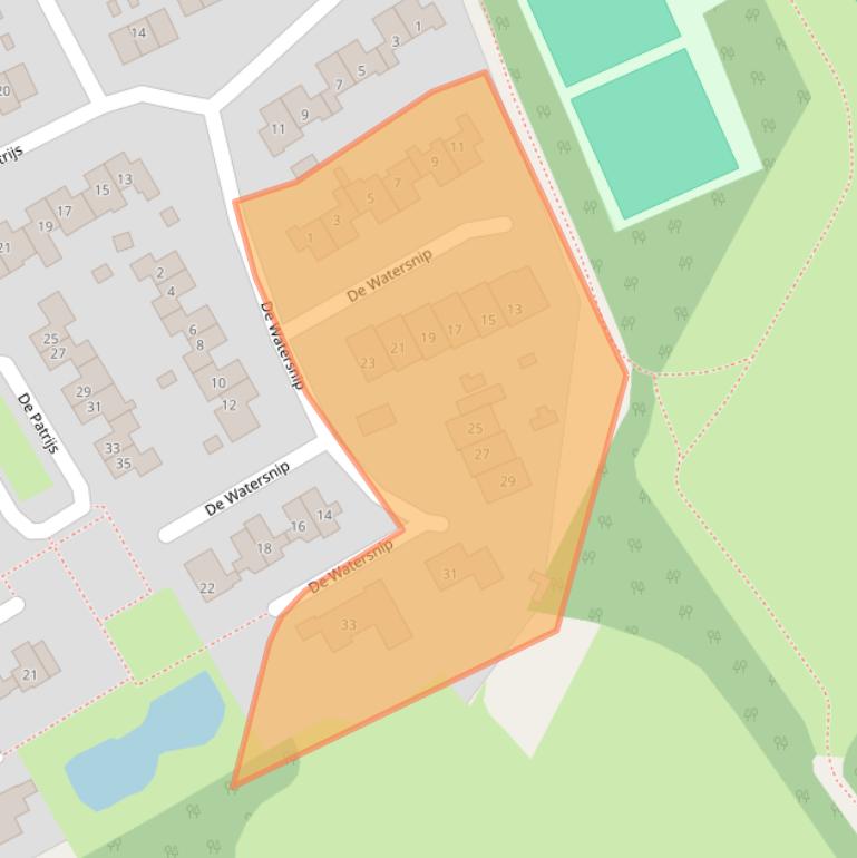 Kaart van postcodegebied 7671XE.