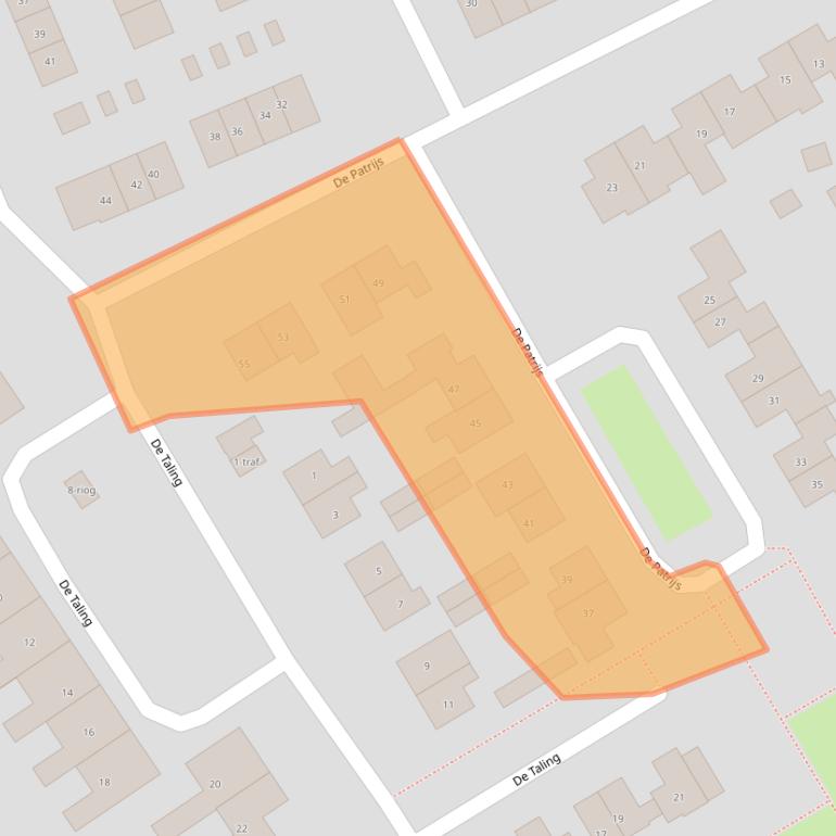 Kaart van postcodegebied 7671XH.