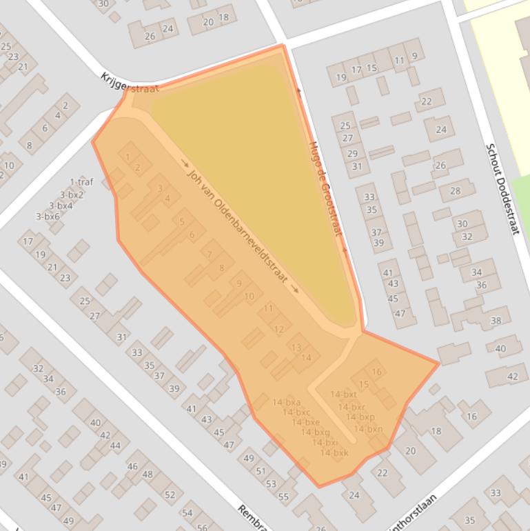 Kaart van postcodegebied 7671XS.