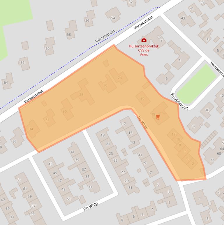 Kaart van postcodegebied 7671ZP.