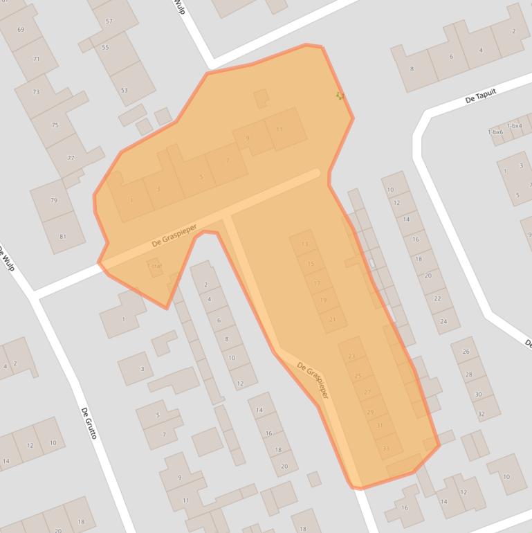 Kaart van postcodegebied 7671ZT.
