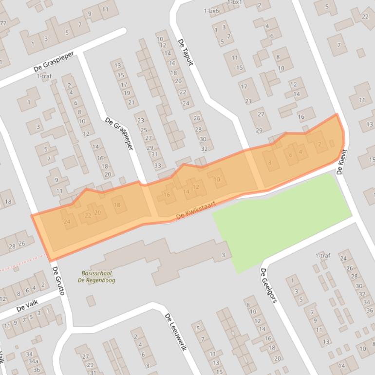 Kaart van postcodegebied 7671ZV.