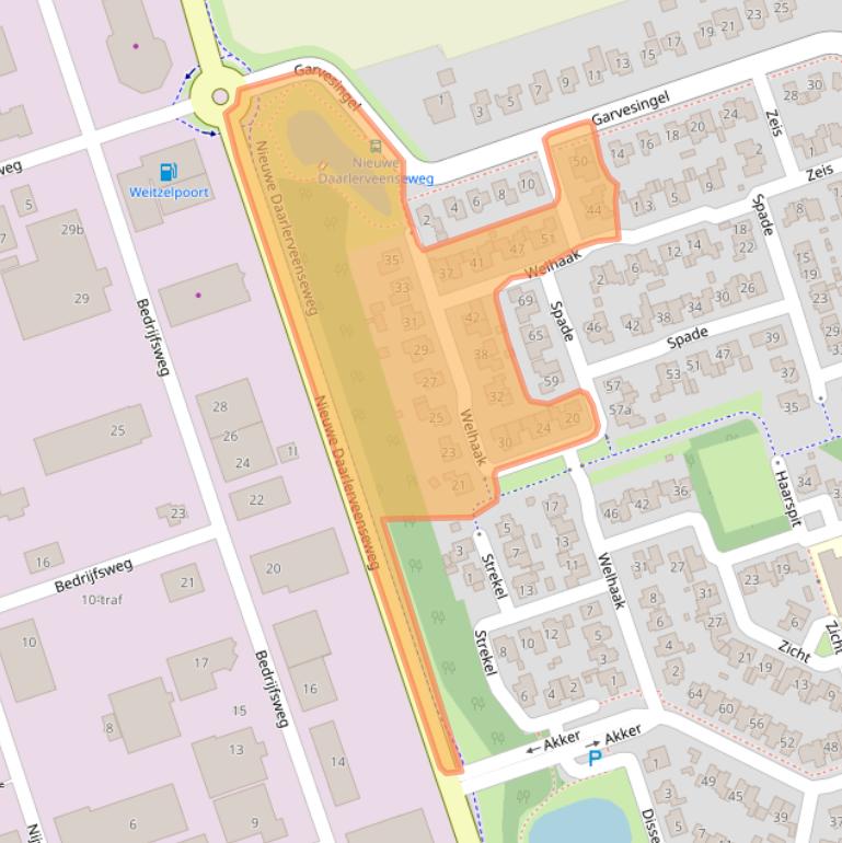 Kaart van postcodegebied 7672AB.
