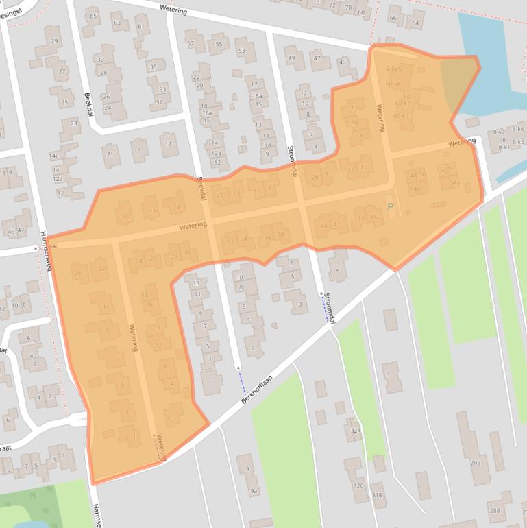 Kaart van postcodegebied 7672BA.