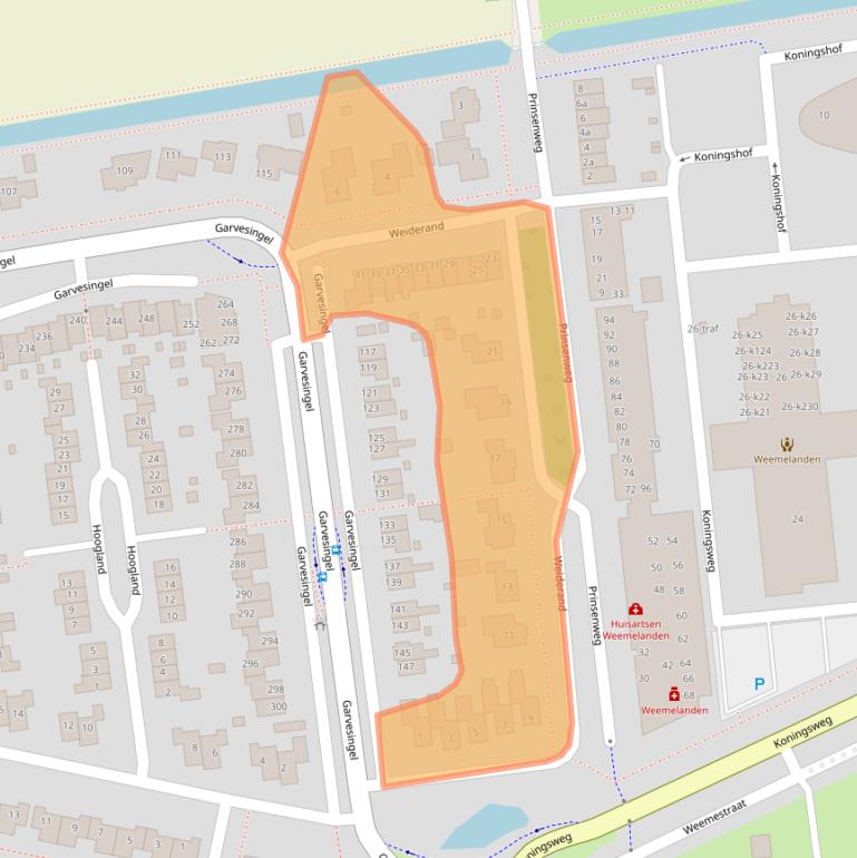 Kaart van postcodegebied 7672BG.