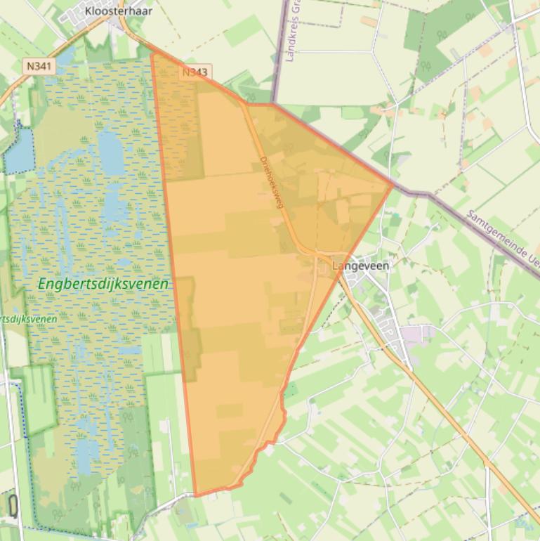 Kaartafbeelding, ingezoomd op postcodegebied 7675.